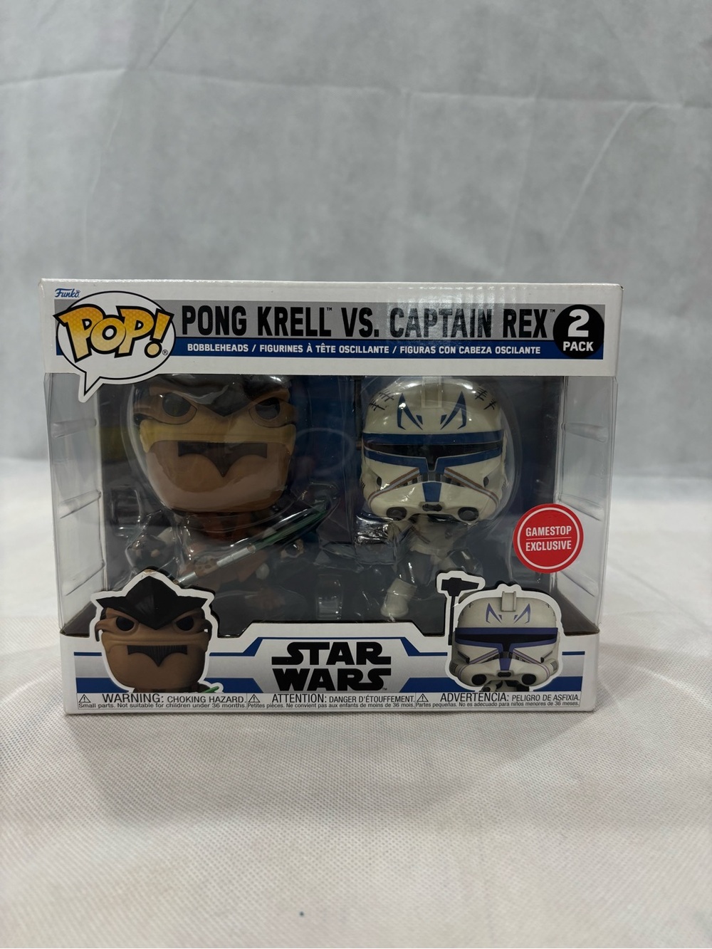 Funko Star Wars Pong Krell & Captain Rex 2-Pack - White, Blue, Brown